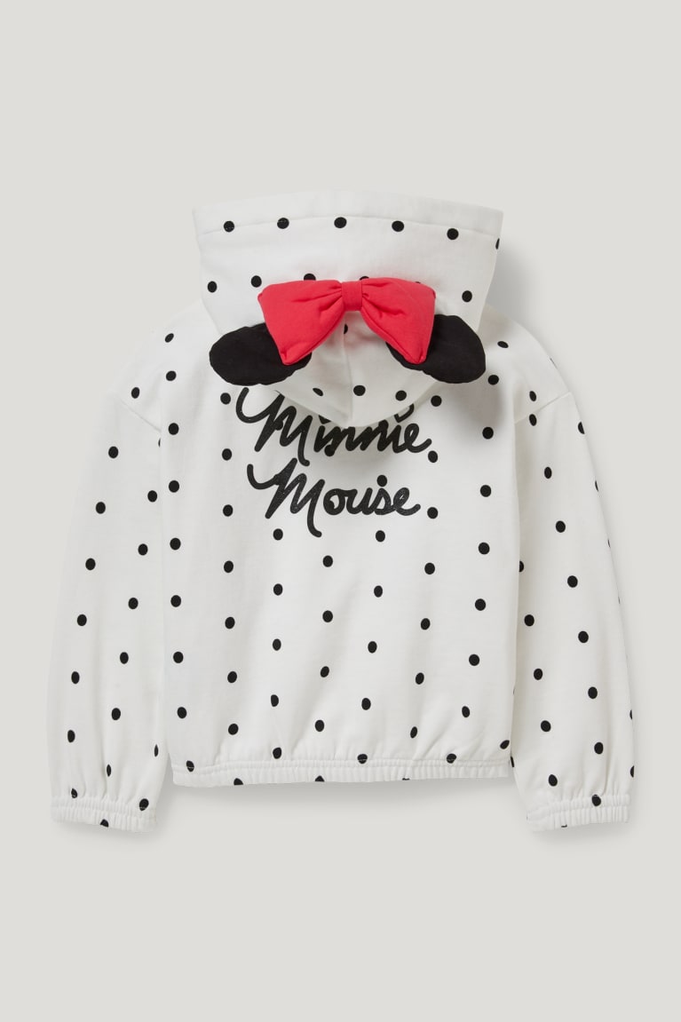  Blanche Sweats C&A Minnie Mouse Zip-through With Hood Polka Dot - france OTK-5292841