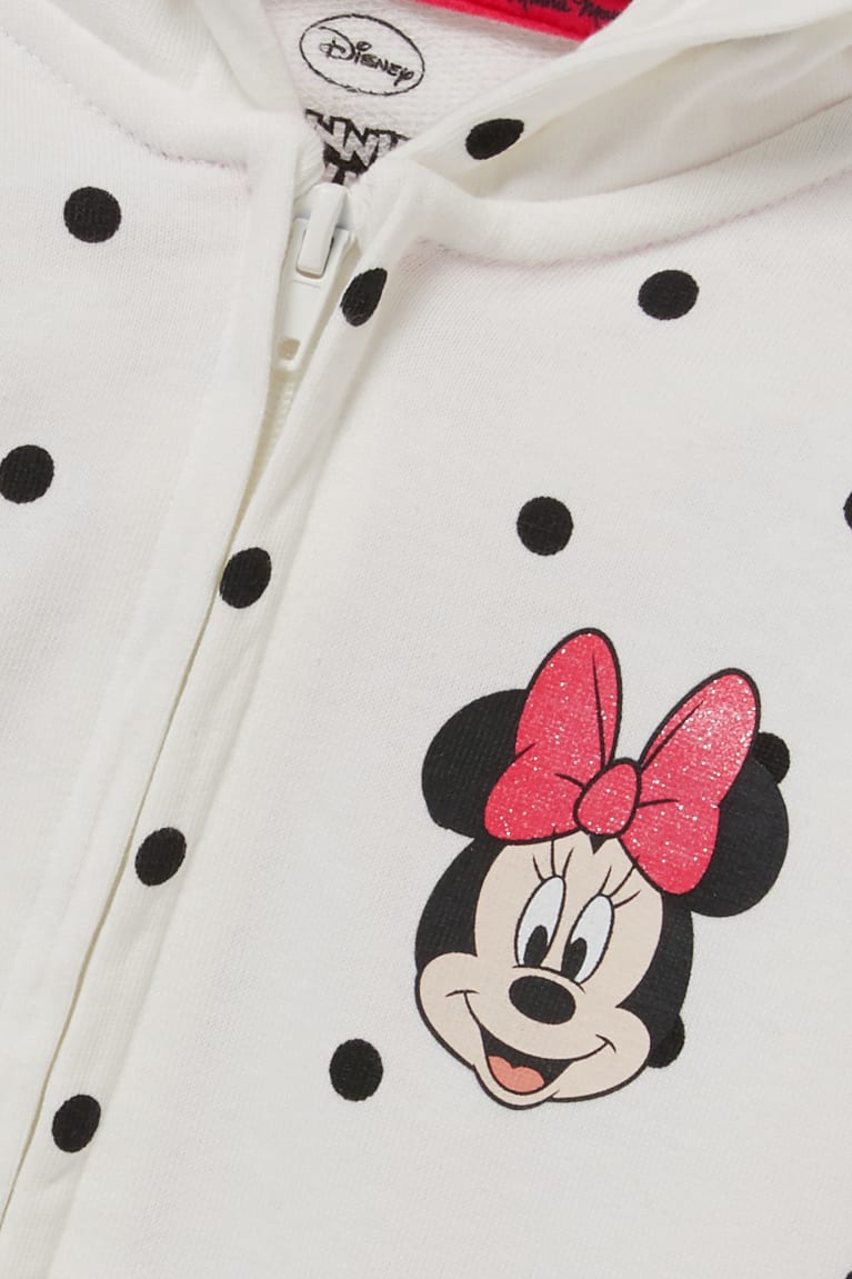  Blanche Sweats C&A Minnie Mouse Zip-through With Hood Polka Dot - france OTK-5292841