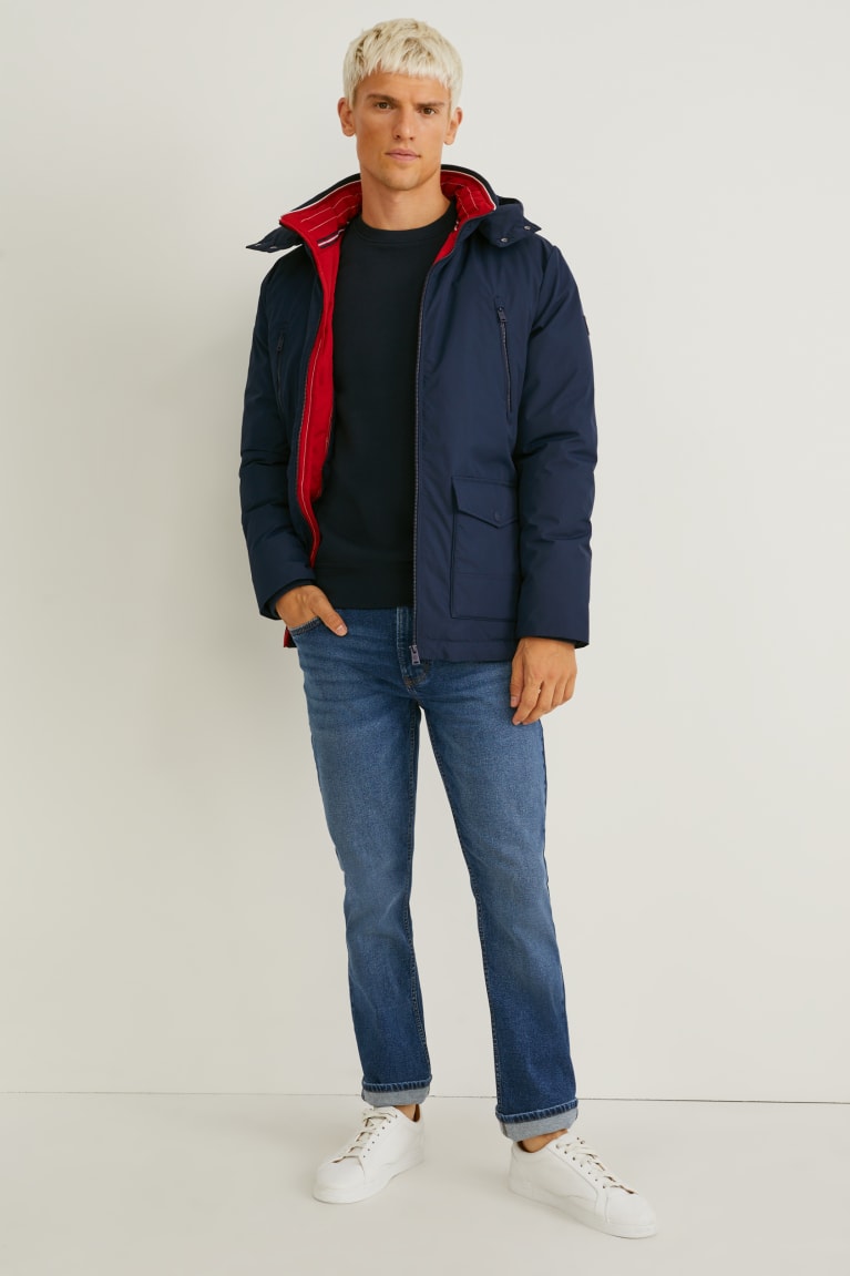  Bleu Foncé Vestes C&A With Hood Recycled - france OHS-1034748