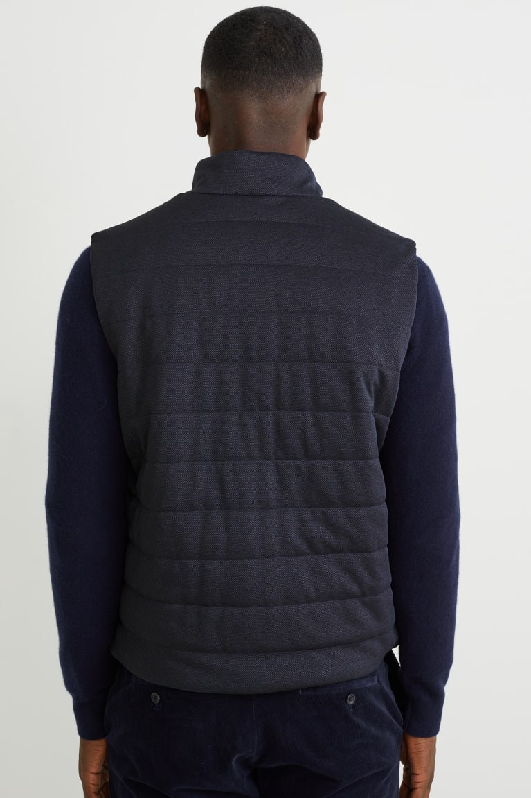  Bleu Foncé Vestes C&A Matelassé Gilet - france ROP-4234111