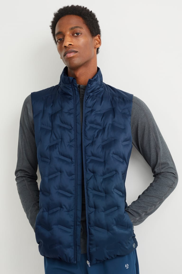  Bleu Foncé Vestes C&A Technical Matelassé Gilet Recycled - france ELA-3256613