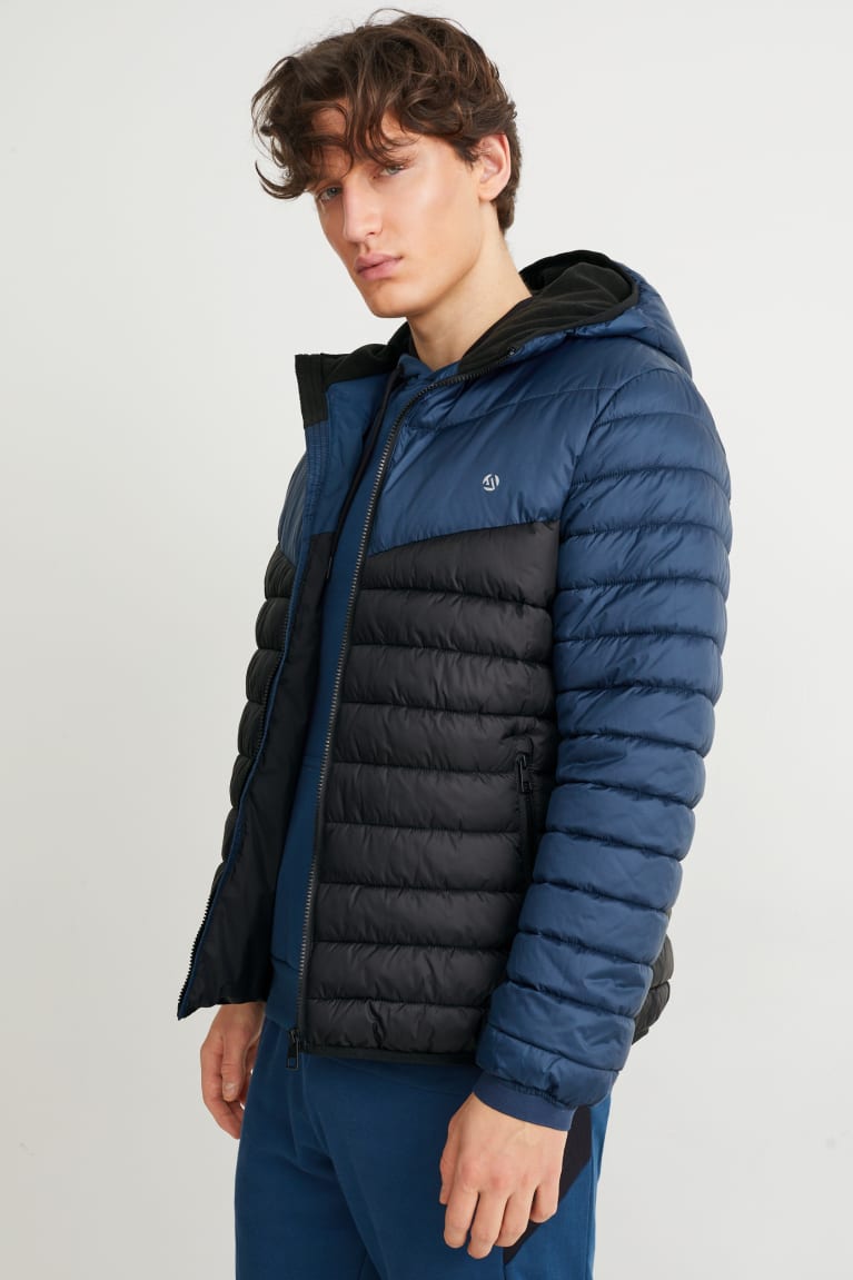  Bleu Foncé Vestes C&A Technical With Hood Recycled - france JML-1668242