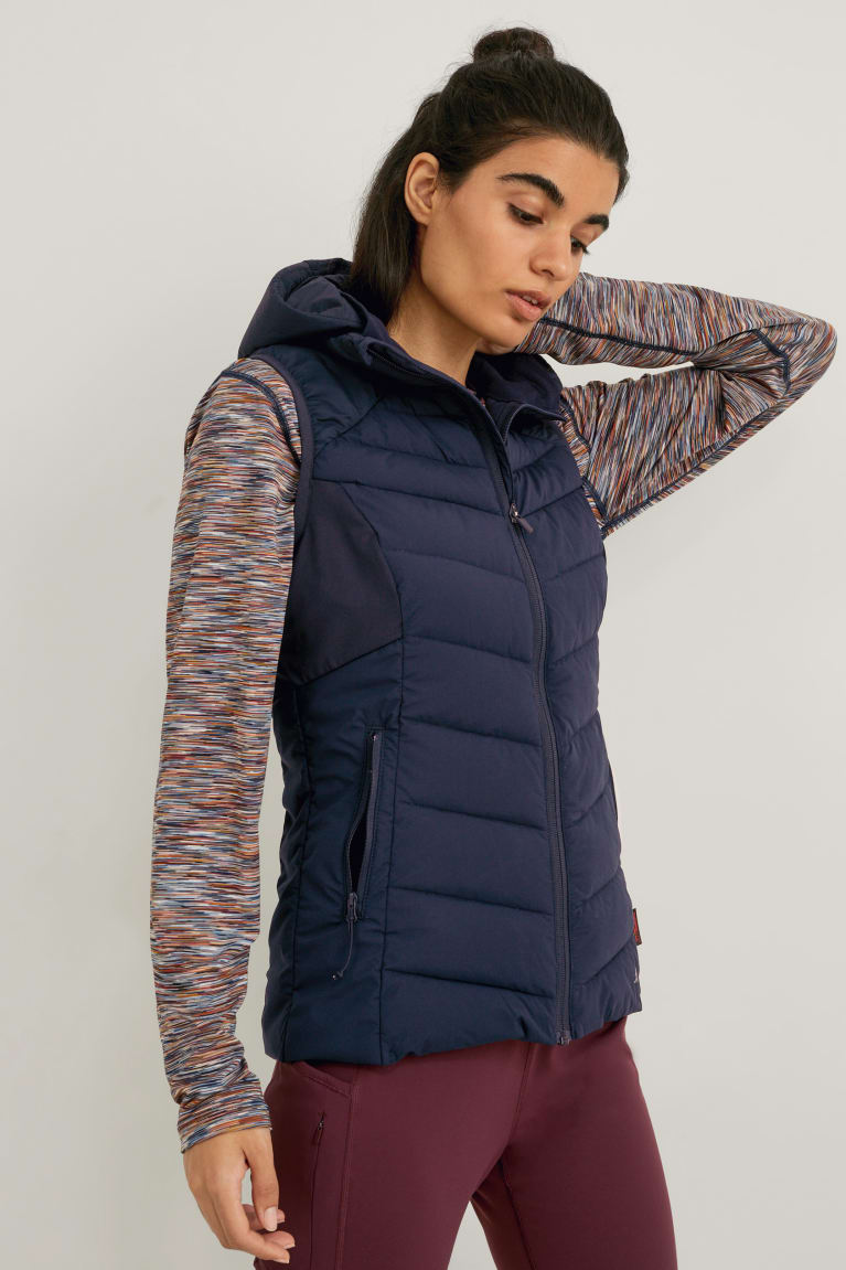  Bleu Foncé Vestes C&A Matelassé Gilet With Hood Thermolite Ecomade - france ZZR-8298063