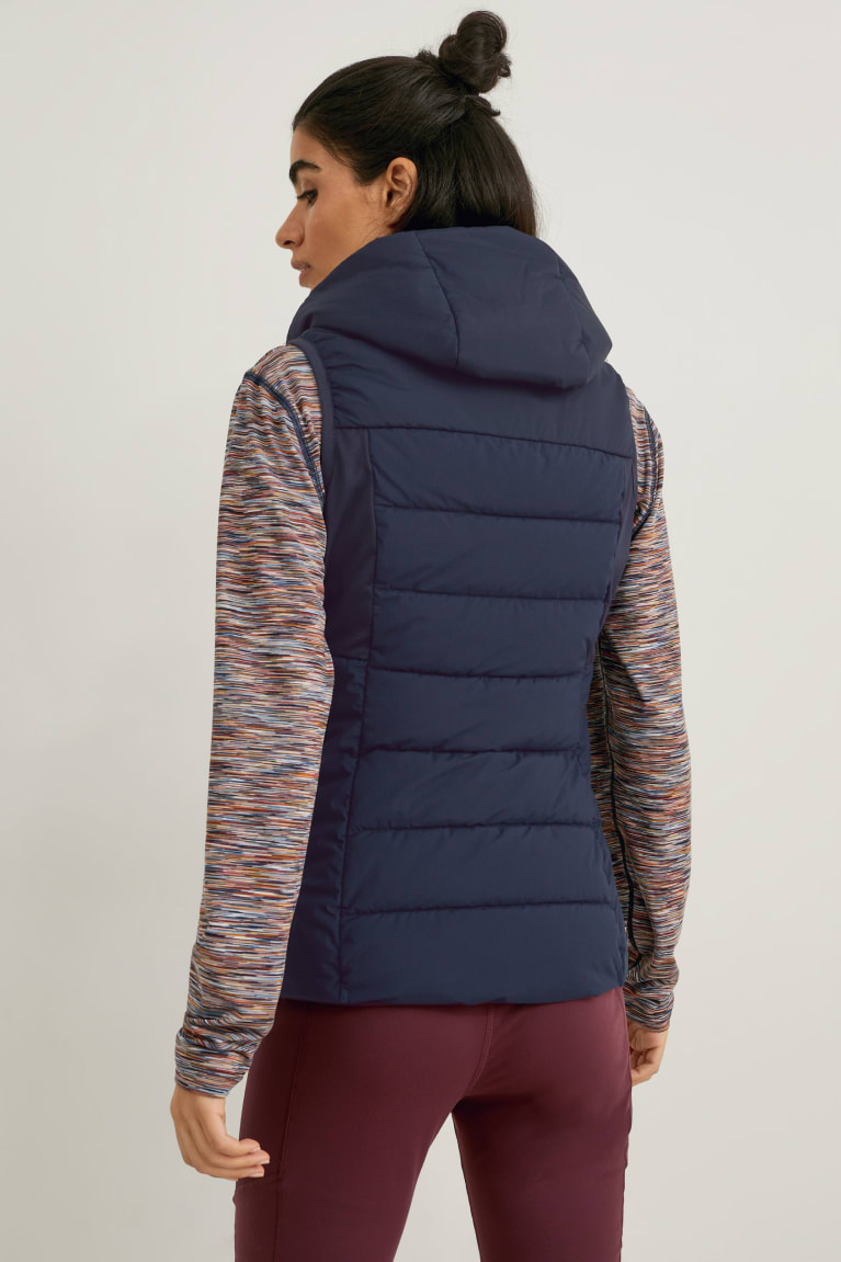  Bleu Foncé Vestes C&A Matelassé Gilet With Hood Thermolite Ecomade - france ZZR-8298063