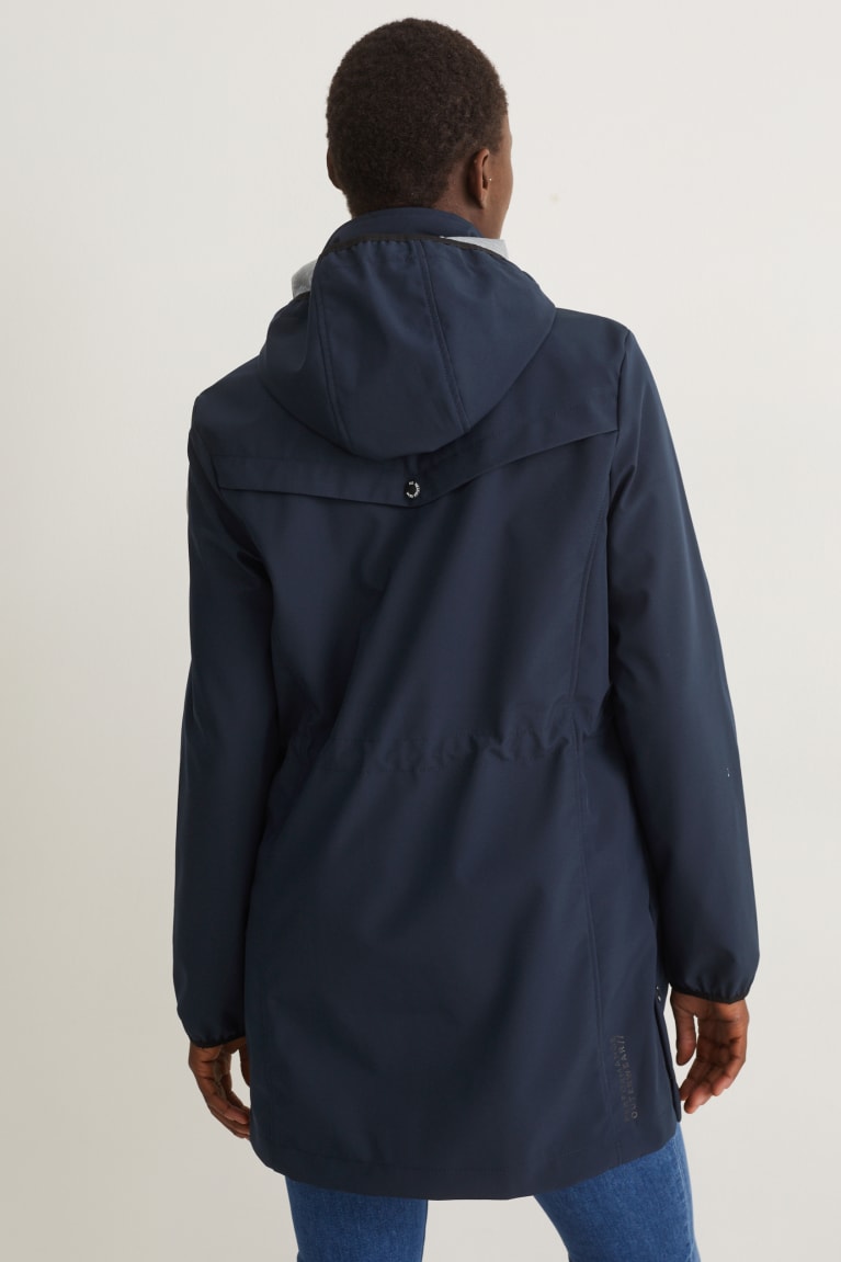  Bleu Foncé Vestes C&A Softshell With Hood - france THN-6031840