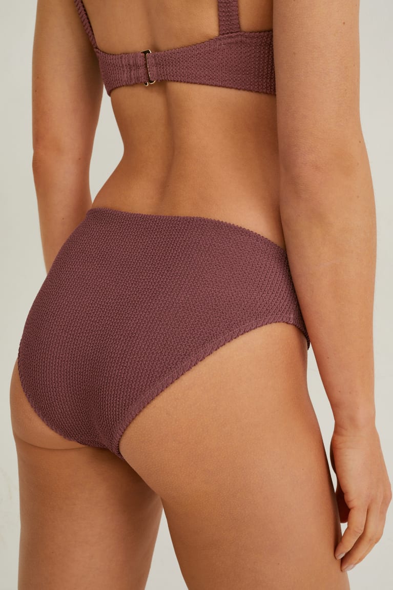  Bordeaux Maillots De Bain C&A Bikini Bottoms Mid-rise Lycra Xtra Life - france HXF-6826569