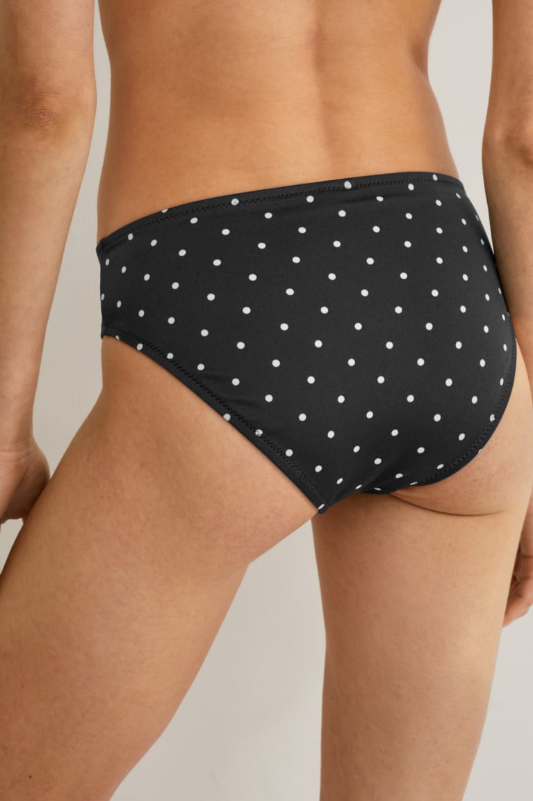  Grise Foncé Maillots De Bain C&A Bikini Bottoms Mid Rise Polka Dot - france YVA-7904961