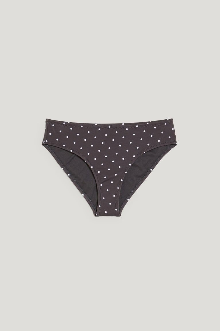  Grise Foncé Maillots De Bain C&A Bikini Bottoms Mid Rise Polka Dot - france YVA-7904961