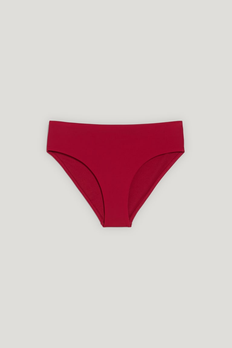  Rouge Foncé Maillots De Bain C&A Bikini Bottoms Mid Rise Lycra Xtra Life Recycled - france MBR-3047789