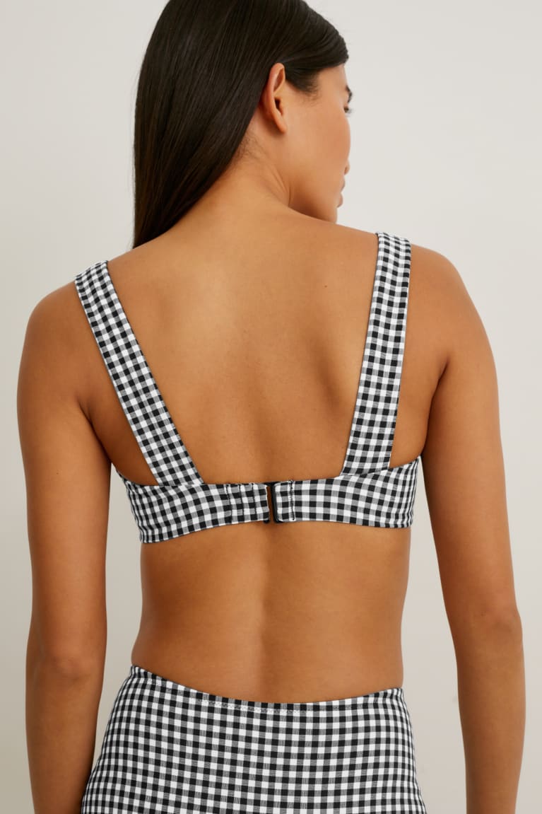  Blanche Noir Maillots De Bain C&A Bikini Rembourré Non-wired Check - france LVF-7689197