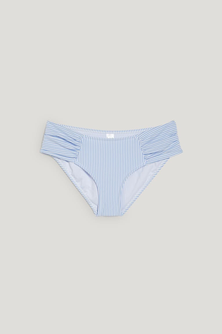  Blanche Bleu Clair Maillots De Bain C&A Bikini Bottoms Hipster Rayé - france RHF-6130029