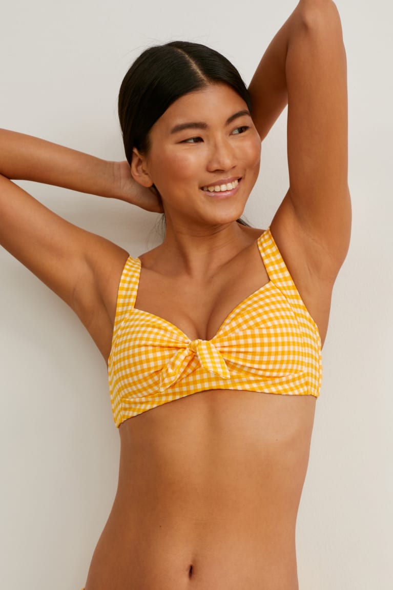  Jaune Maillots De Bain C&A Bikini Rembourré Lycra Xtra Life Check - france VRG-3417483