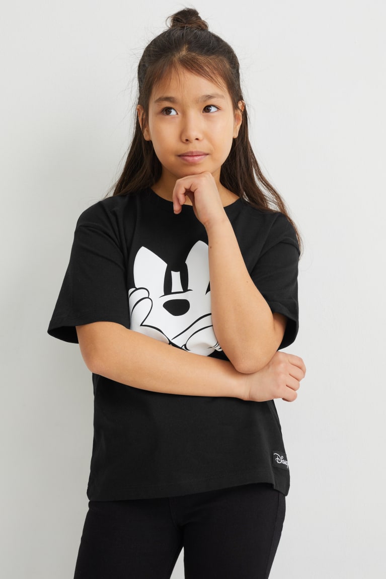  Noir T Shirts C&A Mickey Mouse Sleeve - france PDH-3300153