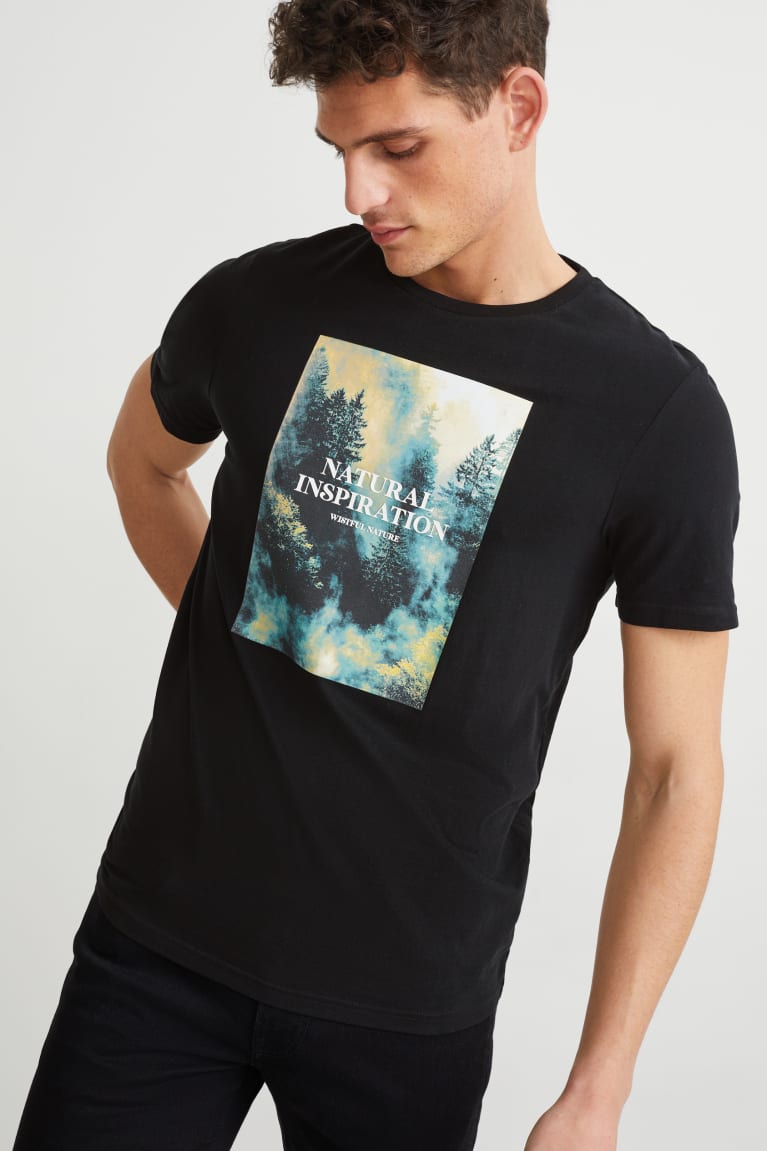  Noir T Shirts C&A - france XWU-6873477