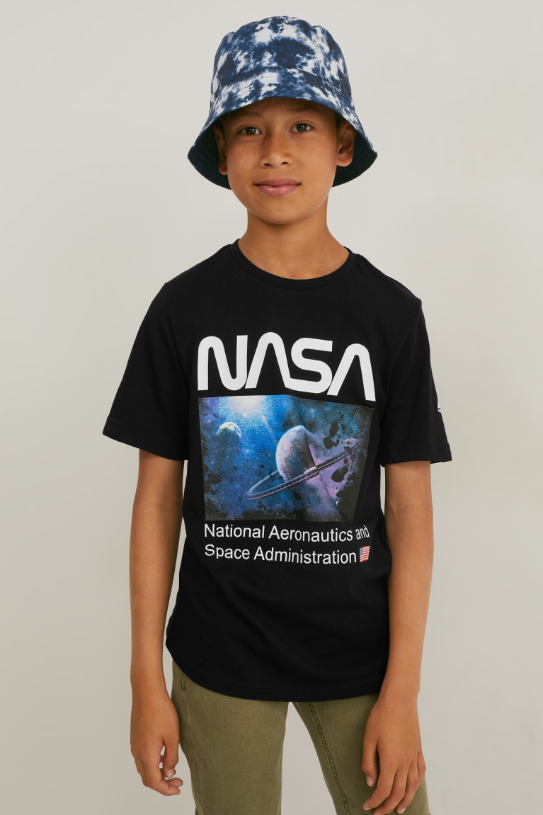  Noir T Shirts C&A Nasa Sleeve - france JLC-9875505