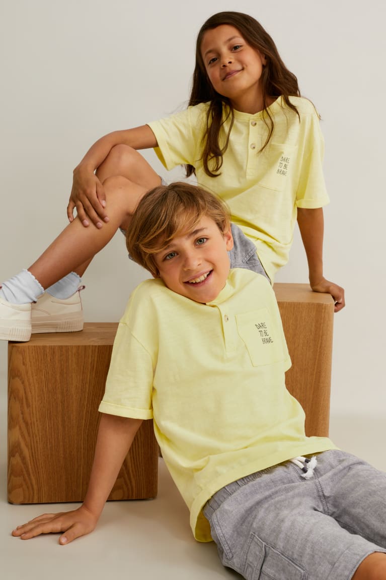  Jaune Clair T Shirts C&A Sleeve Genderneutral - france OFU-8131510