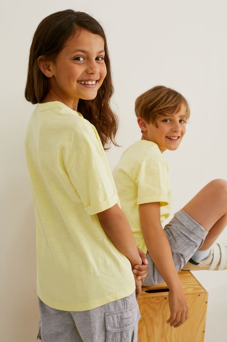  Jaune Clair T Shirts C&A Sleeve Genderneutral - france OFU-8131510