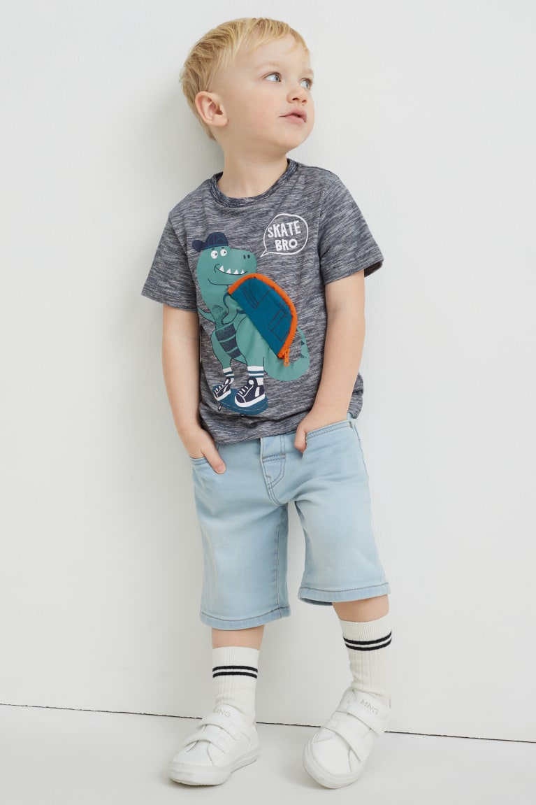  Bleu Foncé T Shirts C&A Dinosaur Sleeve - france DUY-8801664