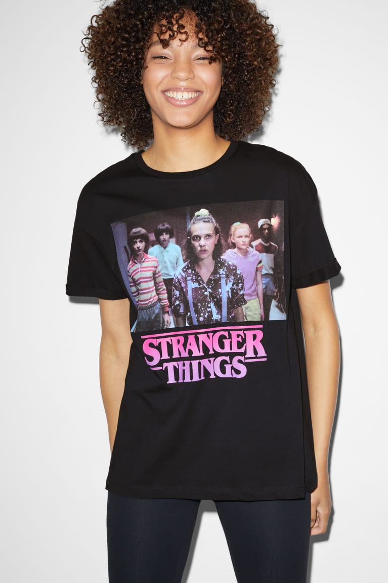  Noir T Shirts C&A ClockhouseStranger Things - france KDD-5259536