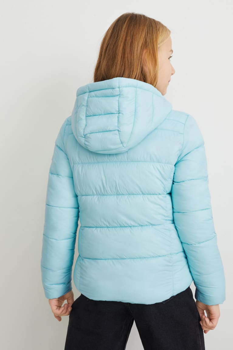  Turquoise Vestes C&A Matelassé With Hood Recycled - france FTB-1488977