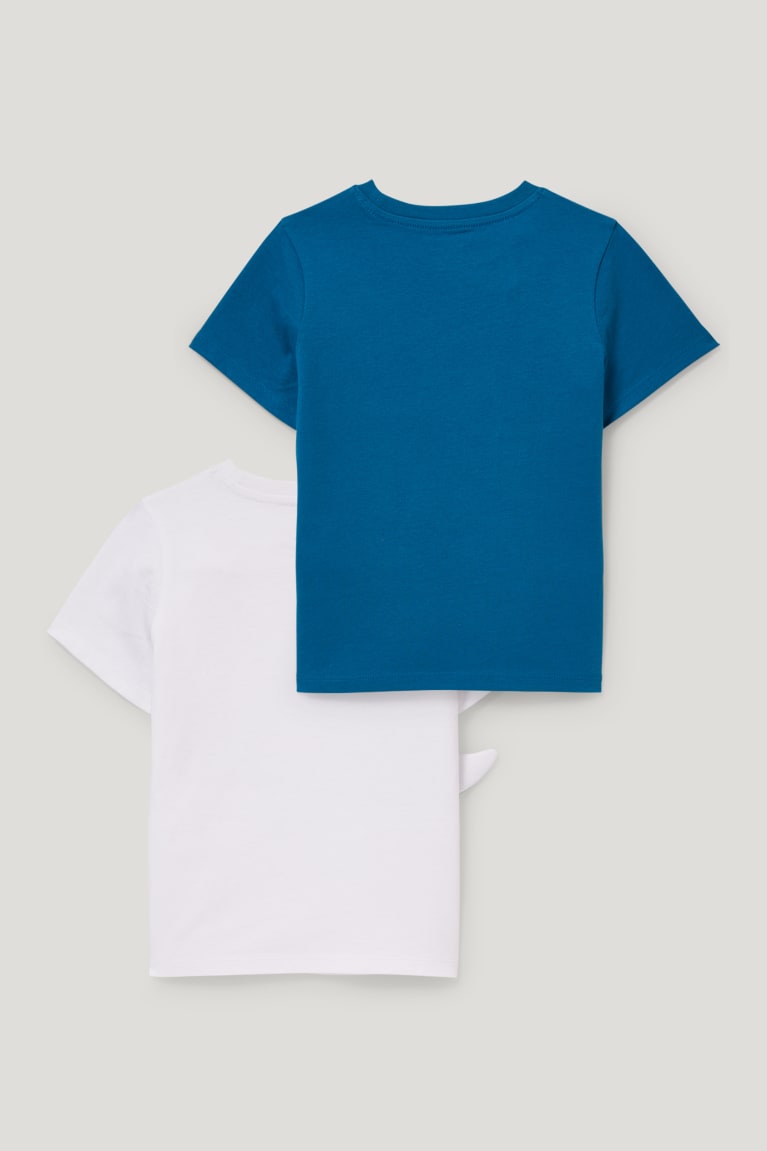  Bleu Blanche T Shirts C&A Multipack Of 2 Dinosaur And Digger Sleeve - france UTH-7416807