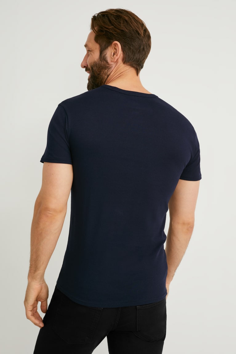  Bleu Foncé T Shirts C&A Organic Coton - france BJQ-9067773