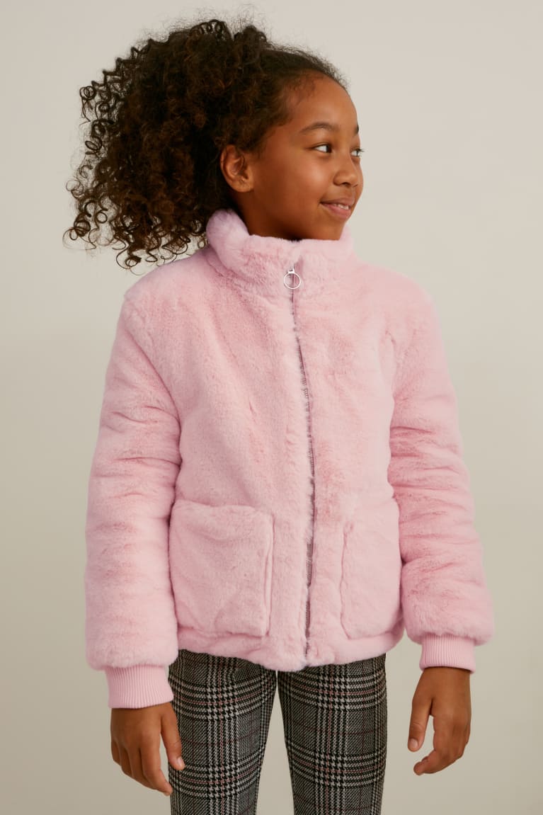  Rose Vestes C&A Faux Fur - france FLQ-4692565