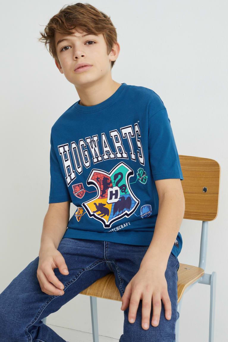  Bleu Foncé T Shirts C&A Harry Potter Sleeve With In-conversion Coton - france UHG-3010230