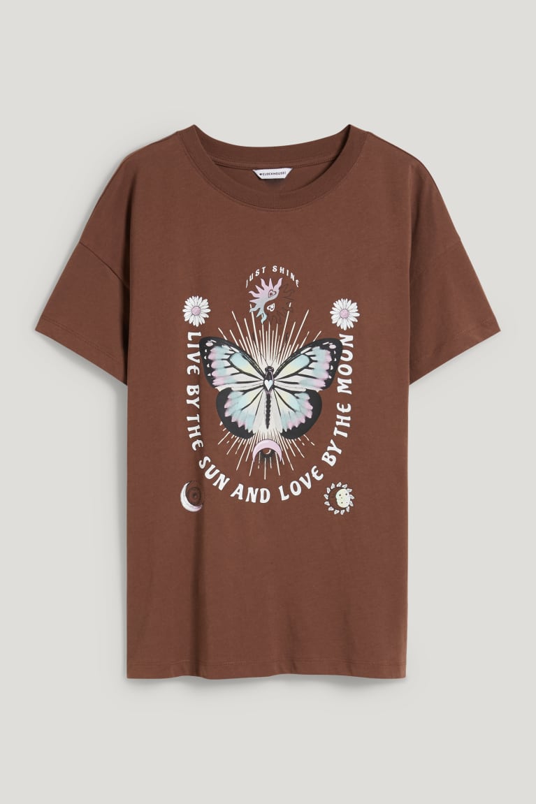  Marron Foncé T Shirts C&A Clockhouse - france NFH-3451643