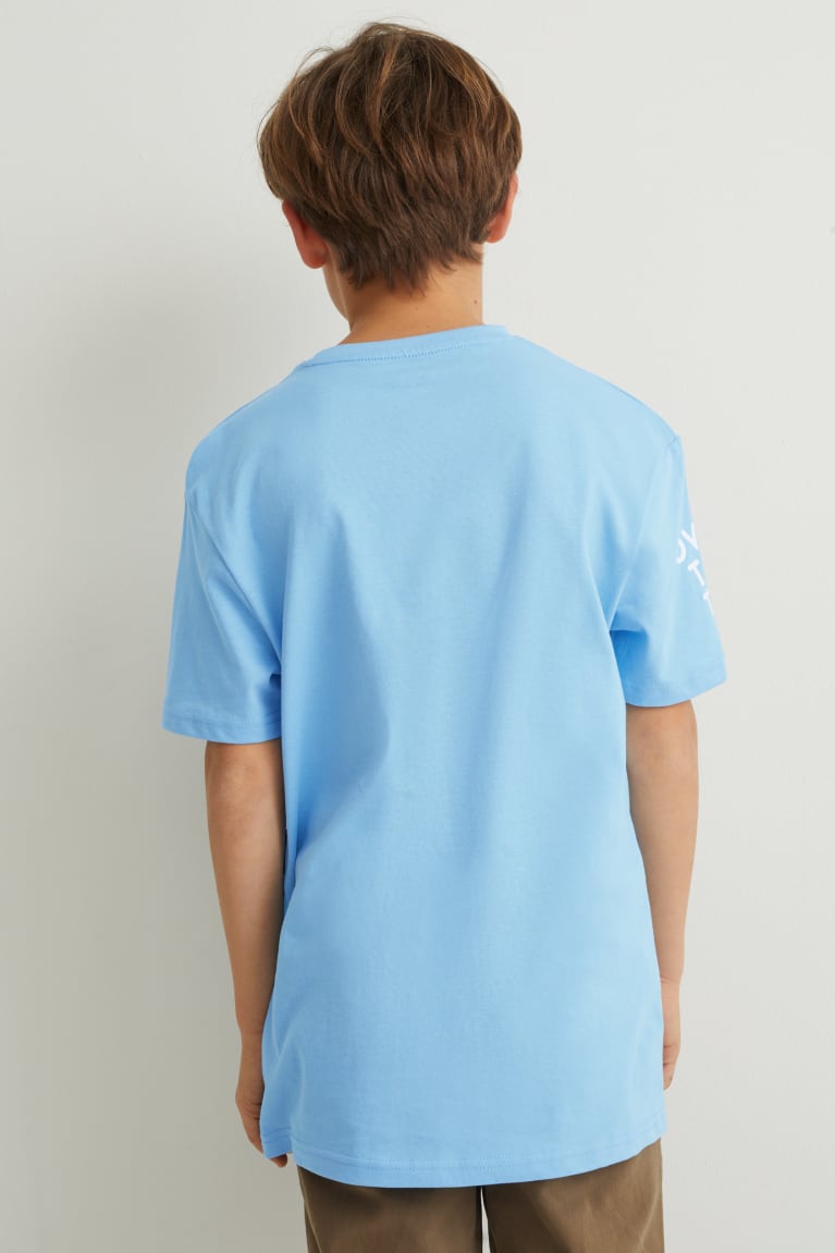  Bleu Clair T Shirts C&A Sleeve With In-conversion Coton - france ERR-5237492