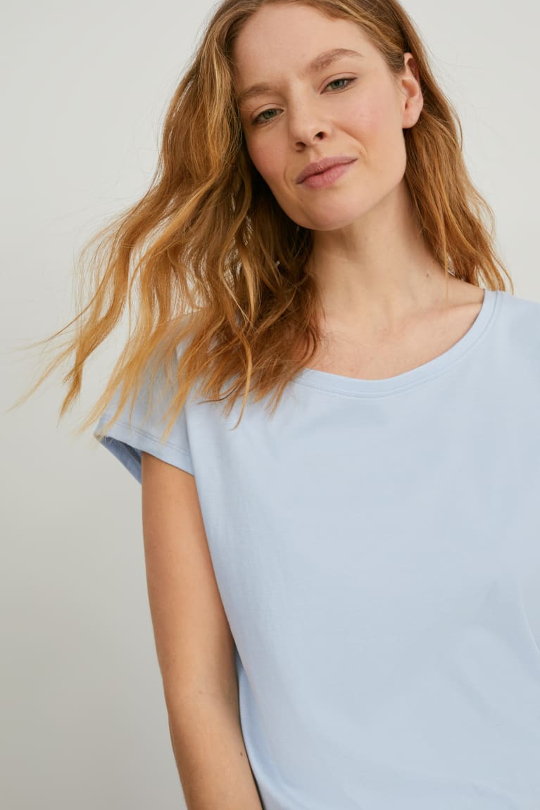  Bleu Clair T Shirts C&A Basic - france SBI-7773032