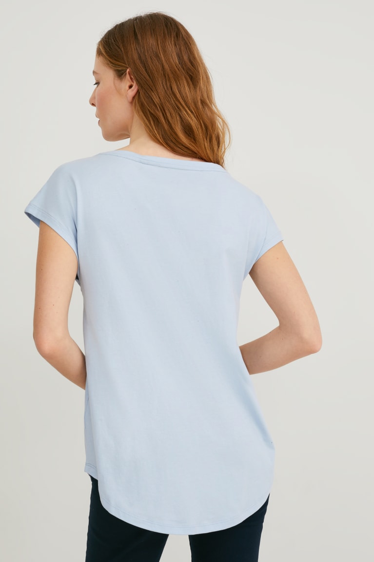  Bleu Clair T Shirts C&A Basic - france SBI-7773032