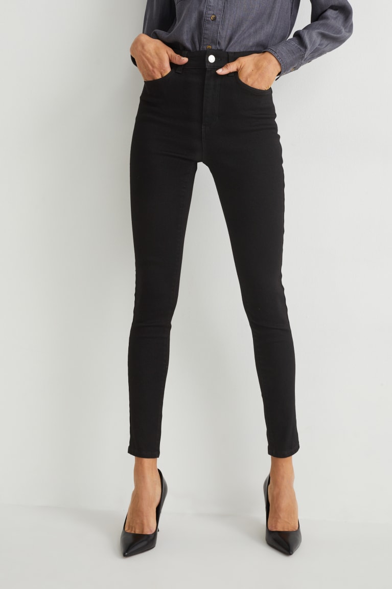  Noir Jean C&A Jegging High Taille - france YFV-9590792