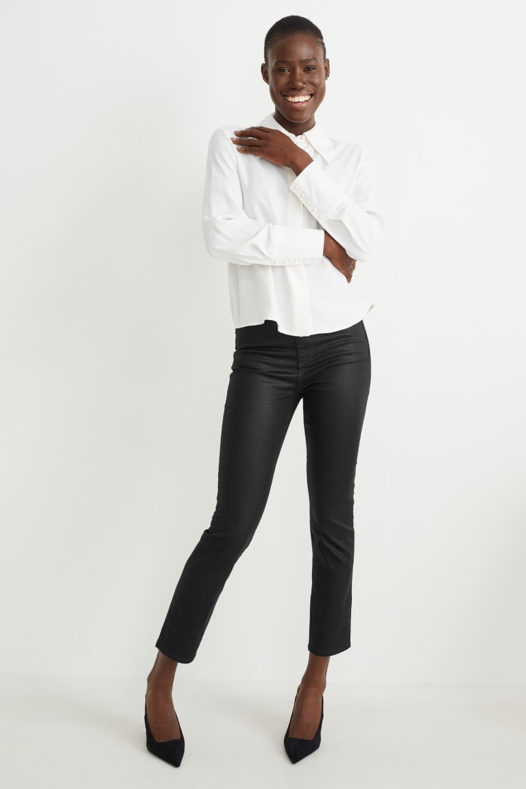  Noir Jean C&A Slim High Taille Lycra - france REQ-3333611