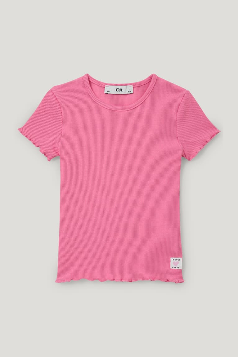  Rose T Shirts C&A Sleeve With In-conversion Coton - france LMF-1730876