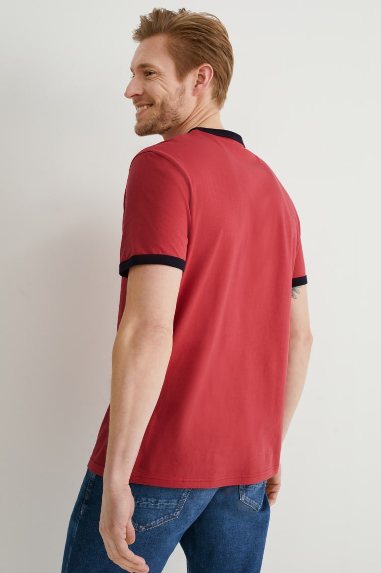  Rouge T Shirts C&A Organic Coton - france CET-4951319