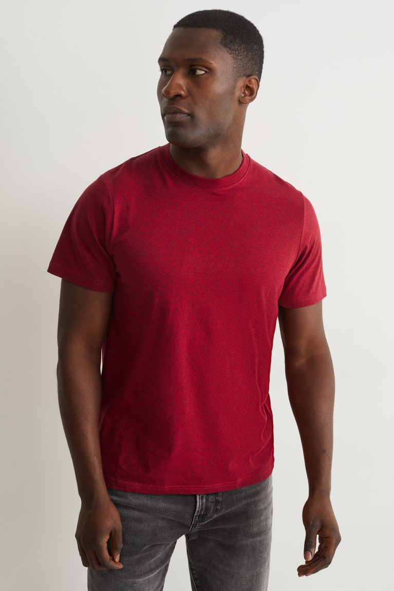  Rouge T Shirts C&A With Organic Coton - france LZZ-7571872