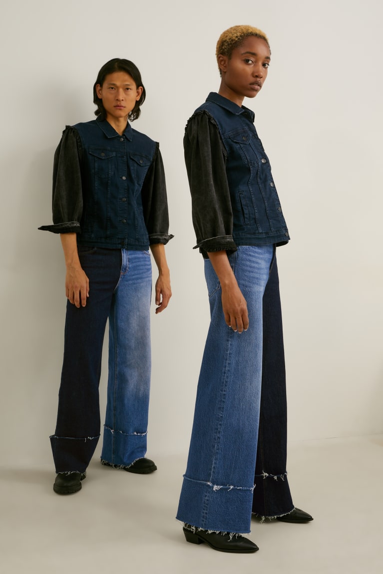  Bleu Jean C&A E.L.V. Denim Larges Leg High Taille Genderneutral Recycled - france YIE-2820072