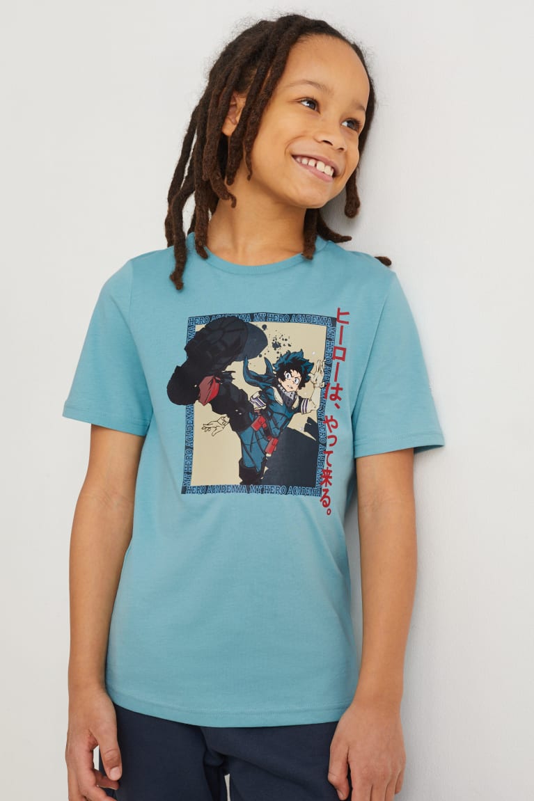  Turquoise T Shirts C&A My Hero Academia Sleeve - france LWL-7374513