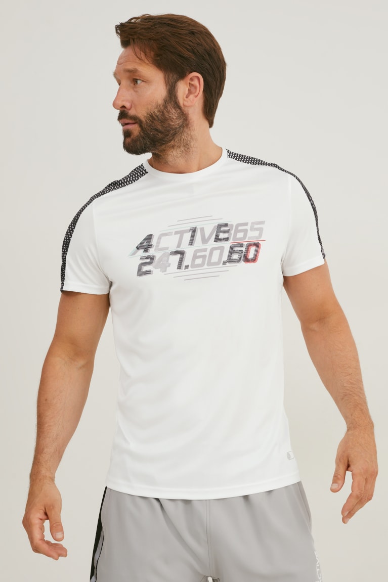  Blanche T Shirts C&A Active - france CVP-3887597