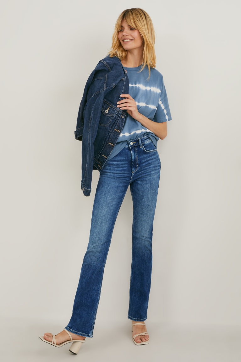  Bleu Jean C&A Bootcut High Taille - france RHL-9283604