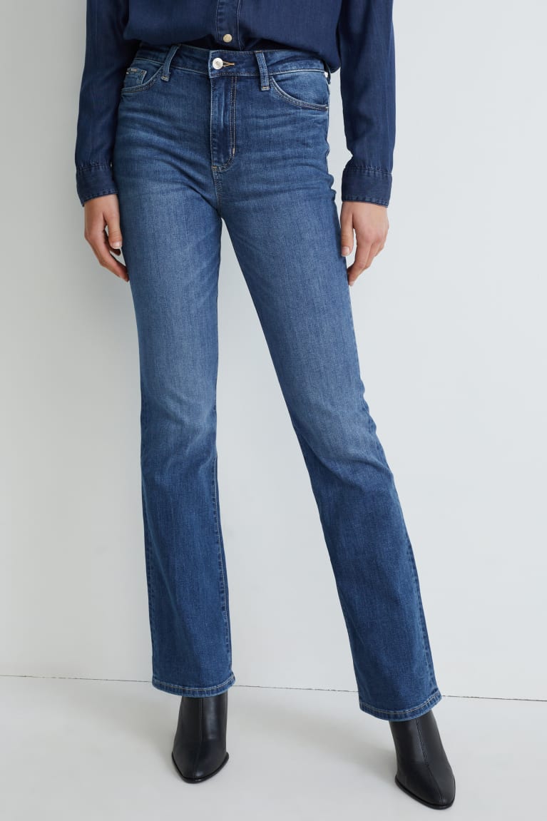  Bleu Jean C&A Bootcut High Taille Recycled - france DTW-4202215