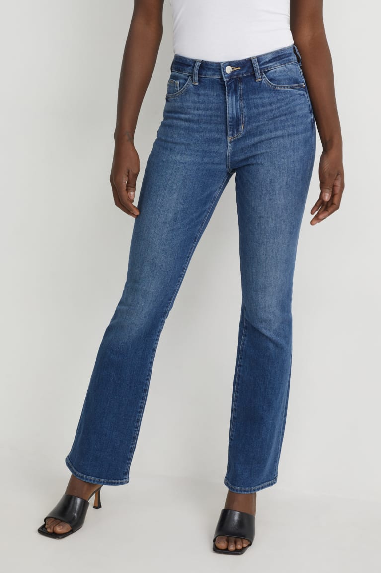  Bleu Jean C&A Bootcut High Taille With Recycled Coton - france MGB-2764110