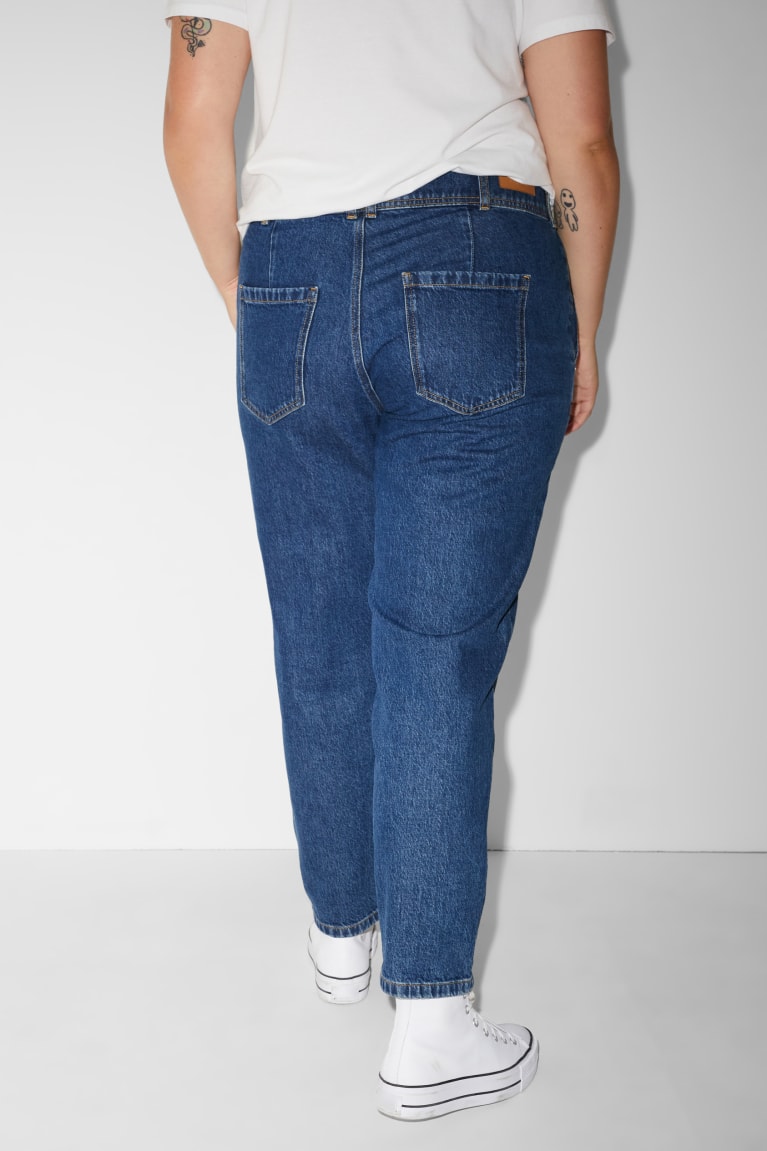  Bleu Jean C&A Clockhouse Mom High Taille Recycled - france FYV-0643494