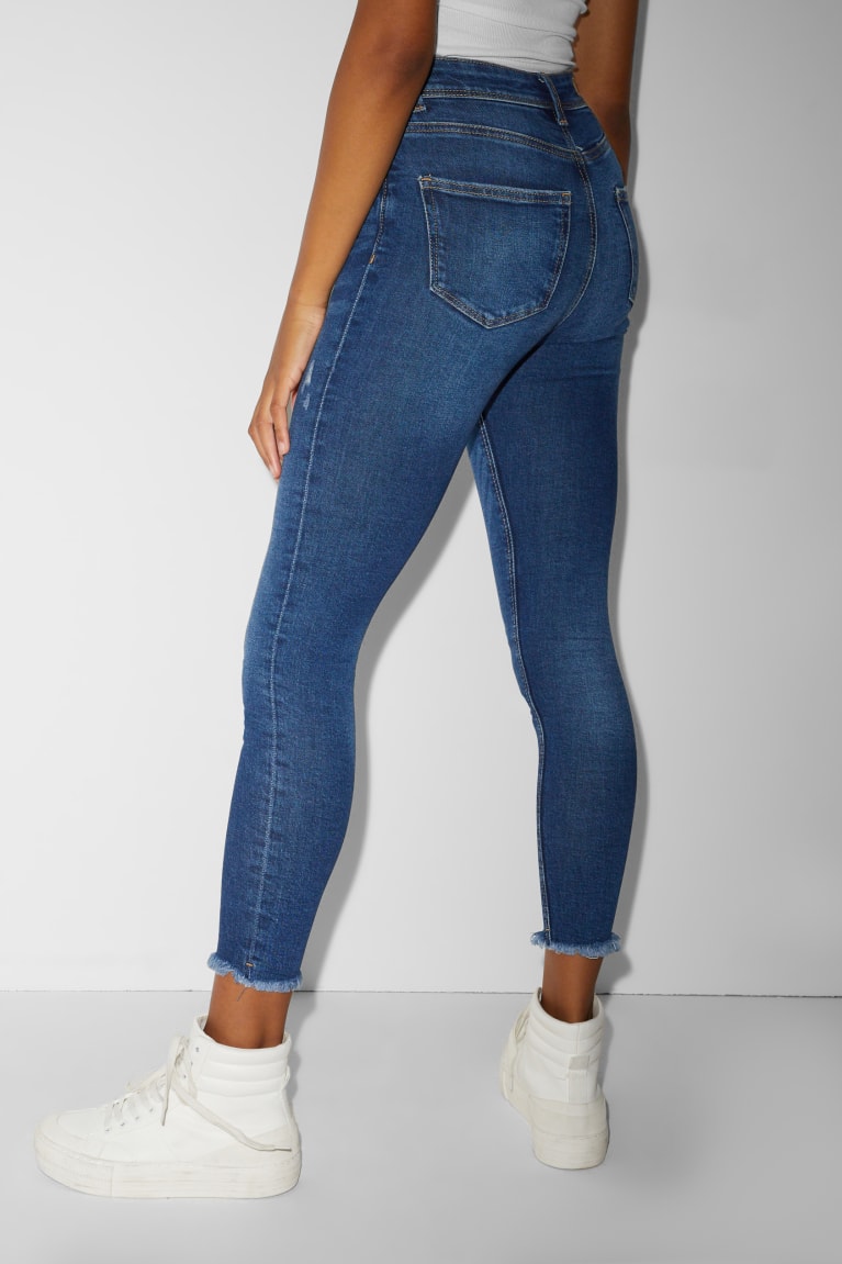  Bleu Jean C&A Clockhouse Mince Super High Taille - france ZJA-2153629