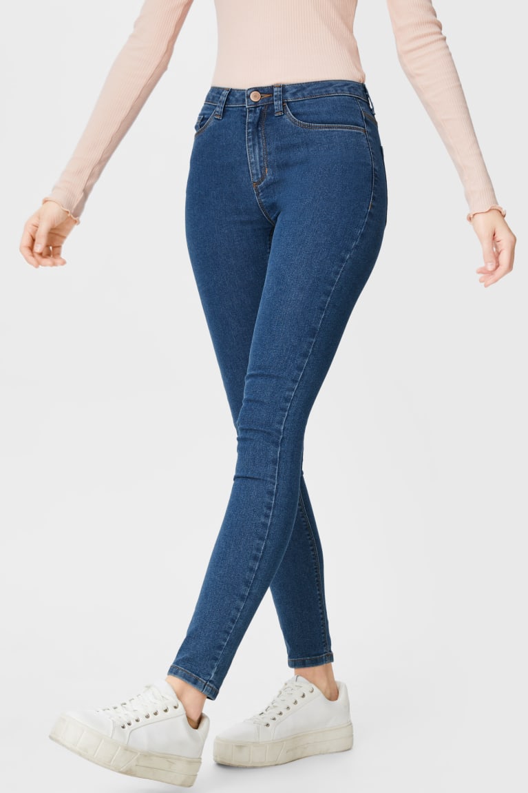  Bleu Jean C&A Clockhouse Super Mince High Taille - france JHK-0848363