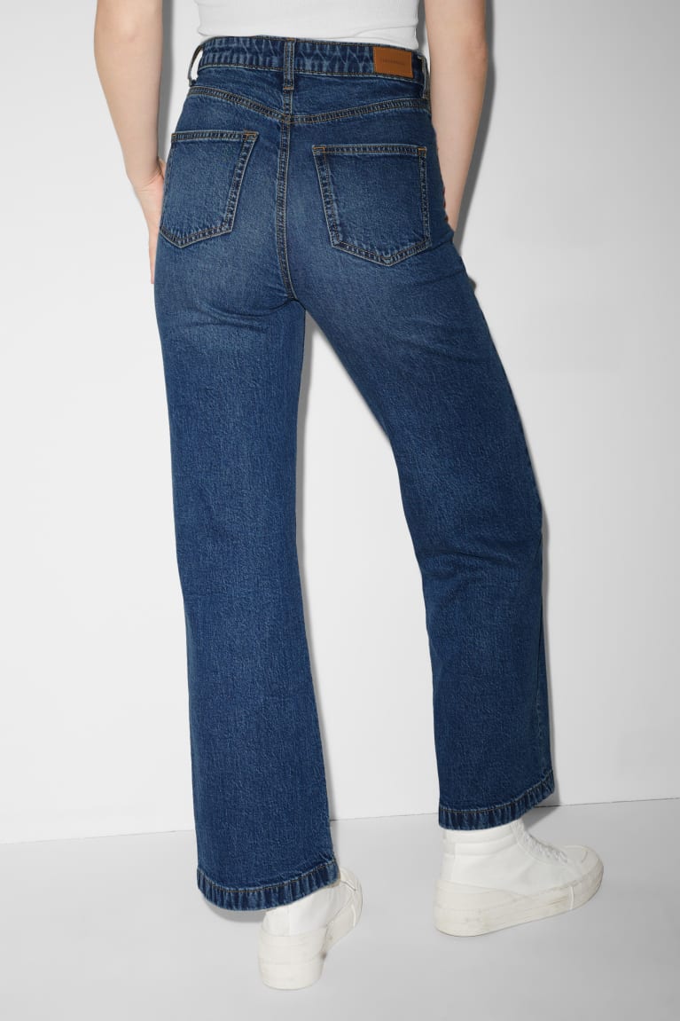  Bleu Jean C&A Clockhouse Larges Leg High Taille - france XHS-2633236