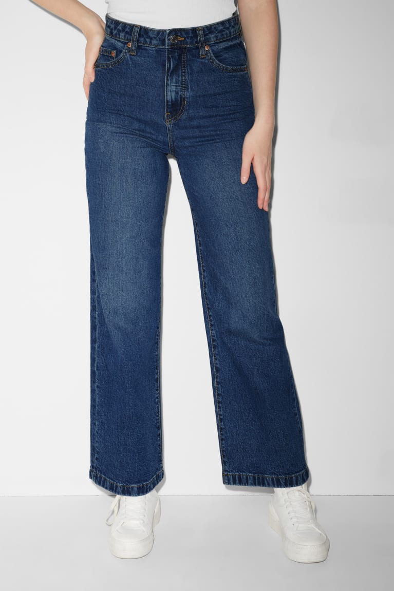  Bleu Jean C&A Clockhouse Larges Leg High Taille - france XHS-2633236