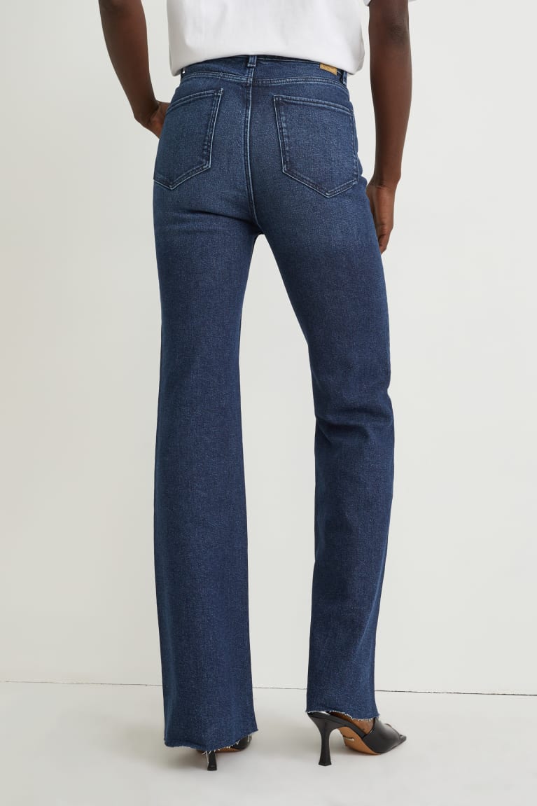  Bleu Jean C&A Flared High Taille Lycra - france AVE-4023385