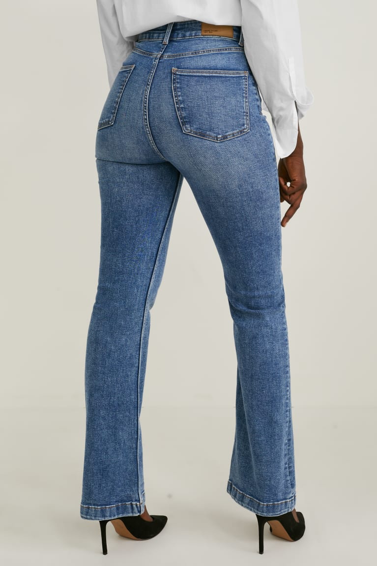  Bleu Jean C&A Flared High Taille Lycra - france DXN-9832313